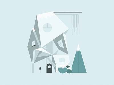 Winter House abstract christmas december design house ice illustration illustrator photoshop snow texture tree vector winter