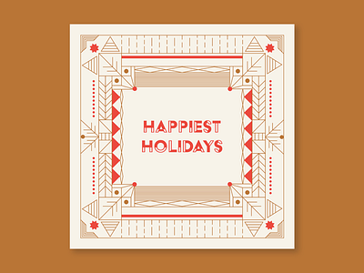 Happiest Holidays christmas design filagree holdiay illustration illustrator line work pattern photoshop type typograhy vector