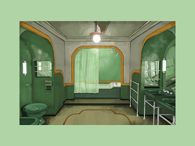 Room 237 design digital painting green illustration illustrator lighting painting photoshop room 237 texture the shining vector