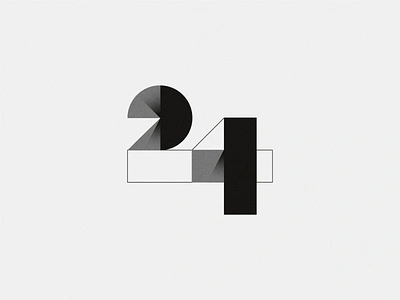 Birthday 24 abstract blackandwhite design four gradient illustration illustrator number numbers photoshop texture twenty two type typography vector