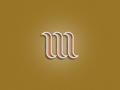 M brown design dropcap illustration illustrator letter m m letter ochre photoshop pink texture type typography vector