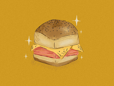 Superb Owl bread cheese design gold illustration photoshop retro sandwiches superbowl