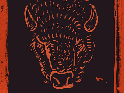 Roam Free animal bison illustration illustrator native photoshop
