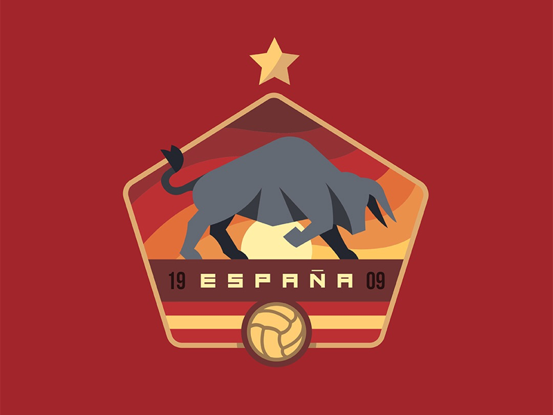 World Cup Badge Design 2018 / España by Moises Fernandez on Dribbble