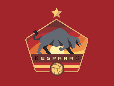 World Cup Badge Design 2018 / España adobe illustrator adobe photoshop brand branding design graphic design logo logos