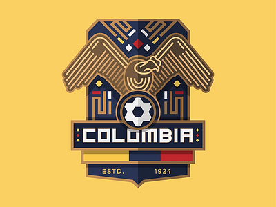 World Cup Badge Design 2018 / Colombia adobe illustrator adobe photoshop brand branding design diseño graphic design logo logoinspirations logos