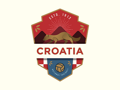World Cup Badge Design 2018 / Croatia adobe illustrator adobe photoshop art badge brand branding design graphic design logo logos