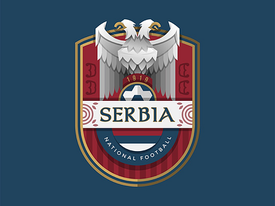World Cup Badge Design 2018 / Serbia adobe illustrator adobe photoshop art badge brand branding design graphic design logo logos