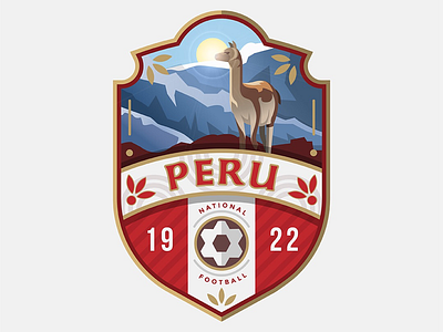 World Cup Badge Design 2018 / Peru adobe illustrator adobe photoshop art badge brand branding design graphic design illustration logo logos work