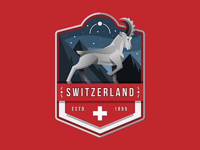 World Cup Badge Design 2018 / Switzerland adobe adobe illustrator adobe photoshop badge brand branding design designer graphic design logo logos symbol