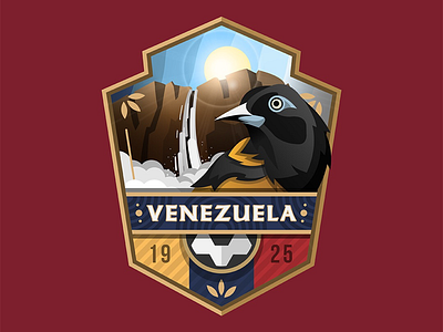 Venezuela Illustrated Badge Design adobe art badge brand branding design graphic design illustrator logo logos photoshop symbol