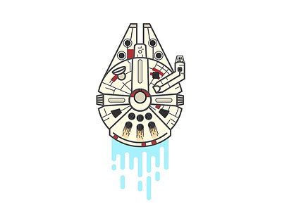 Millennium Falcon - Minimal illustration brand branding graphic design icon illustration logo logos star wars symbol