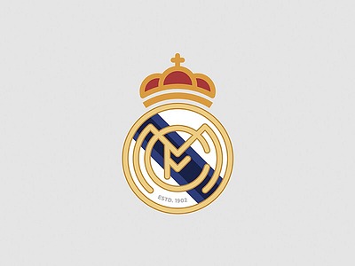 Real Madrid Logo Re-branding brand branding design designer fútbol graphic design logo logos marca minimalist soccer