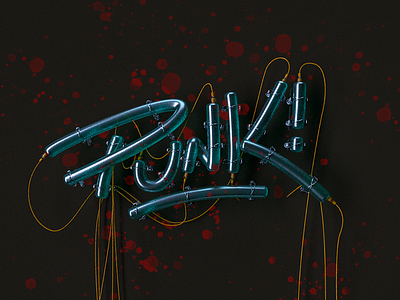 Punk // Cinema4D blood c4d cgi cinema4d physicalrender punkcgi punkrock rainblood