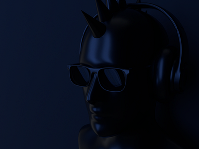 Punk Head // Cinema4D cgi cinema4d coronarender headphone headset punk robot sunglasses