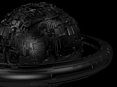 Displacement Planet // Cinema4D + Standart Render bw cgi cinema4d displacement planetcgi render