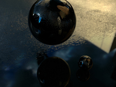 Ball and Asphalt // C4D+OCT c4d cgi cinema4d design octanerender render renderia