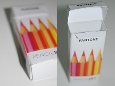 Pantone pencils packaging