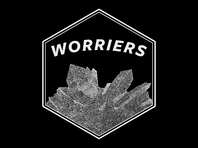 Worriers Crystals abstract apparel band crystals drawing illustration line merch music