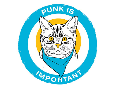 Salinas 10 Year Anniversary cat drawing illustration punk