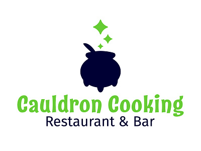 Cauldron Cooking | Restaurant and Bar brand concept illustration logo