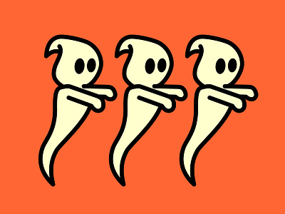 Ghostie Ghouls cute flat ghost halloween vector