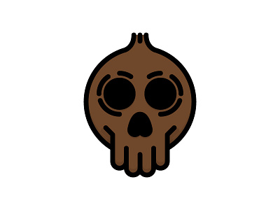 Coconut Skull black brown coconut fruit icon illustration nut seed skull summer tropical vector