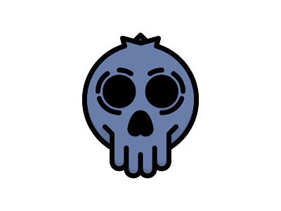 Blueberry Skull berry black blue blueberry design fruit icon illustration logo skull summer tropical vector