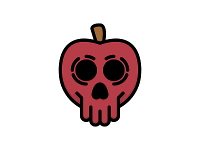 Apple Skull apple black brown design fruit icon illustration logo red skull summer tropical vector