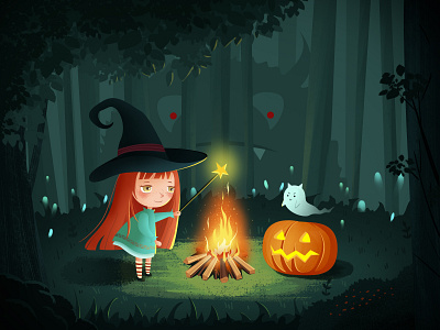 Halloween design illustration 矢量场景