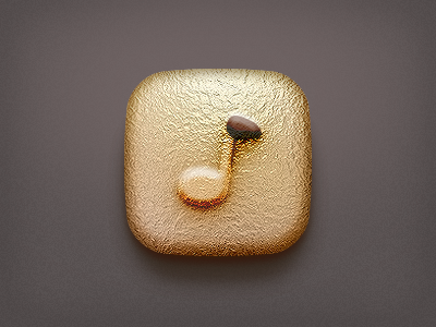 i Chocolate Music chocolate gold ico icon mp3 music