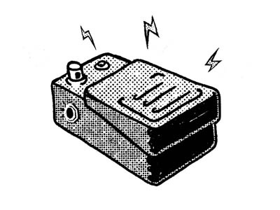 Wah Pedal editorial guitar icon illustration music spot vintage