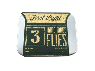 First Light Hand Flies hand lettering outdoors packaging typography