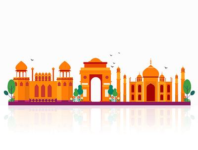 Indian Monuments artlover branding design illustration illustrator procreate typography ui vector