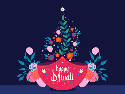 Happy Diwali design illustration illustrator vector
