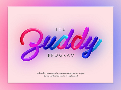 the Buddy program branding design illustration typography