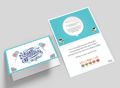 Birthday Card branding design illustration typography vector