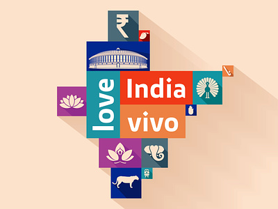Vivo Wall Design brand branding design illustration