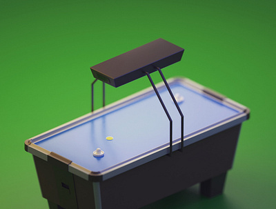 Air Hockey Machine 3d 3d art blender design illustration low poly lowpoly lowpolyart