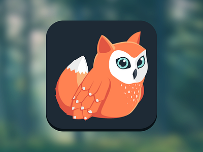 Glimpz App Icon animal app design fox icon ios icon mascot orange owl
