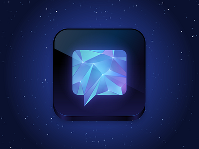 Space Chat app app icon chat design icon ios space