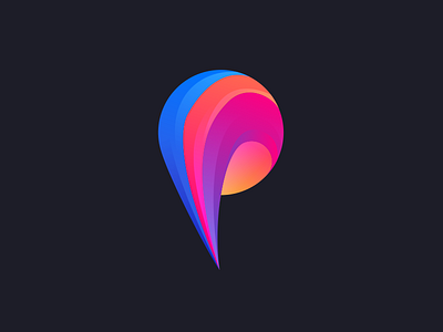 Pangea Logo Design app branding design gradient icon logo map pin symbol type typography