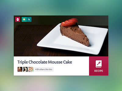 Food Widget card ui user interface widget