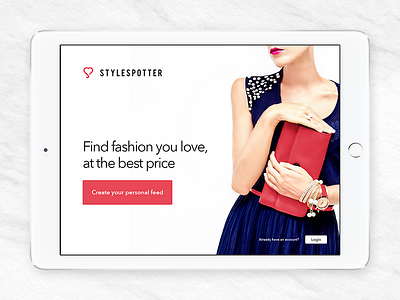 StyleSpotter iPad Splash app design ecommerce fashion ipad shopping splash ui user experience user interface ux