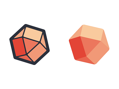 Cuboctahedron Styles 3d branding concept illustration logo