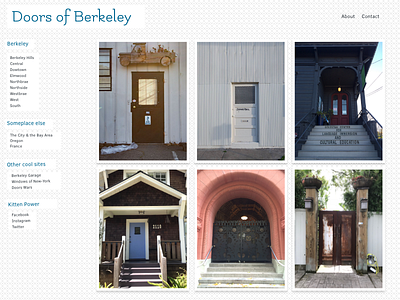 UI - Doors of Berkeley doors graphic design personal project ui user interface web design wordpress xd design