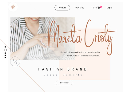 Web UI Fashion Brand - Handle Signature Font