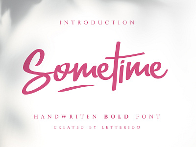 Sometime - Free Font branding agency brush font brushtype font fonts illustration lettering art minimalism typeface typography