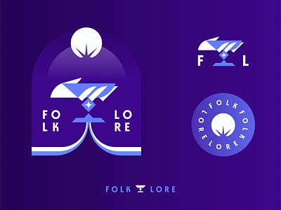 Folk & Lore badge chalice cup destiny gradient hand patch purple space star traveler