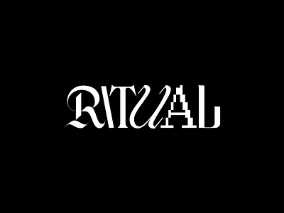Ritual Arts branding brutal collage logo logotype perspective production r type